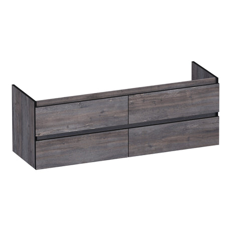BRAUER Joy Edge onderkast 140 met 4 softclose lades greeploos en 2 sifon uitsparingen Driftwood OK-JYE140DR