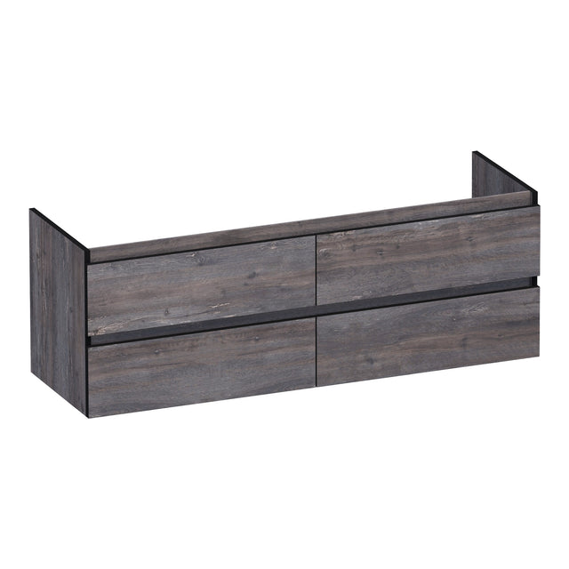 BRAUER Joy Edge onderkast 140 met 4 softclose lades greeploos en 2 sifon uitsparingen Driftwood OK-JYE140DR