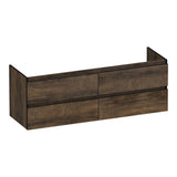 BRAUER Joy Edge onderkast 140 met 4 softclose lades greeploos en 2 sifon uitsparingen Grove OK-JYE140GR
