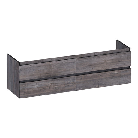 BRAUER Joy Edge onderkast 160 met 4 softclose lades greeploos en 2 sifon uitsparingen Driftwood OK-JYE160DR
