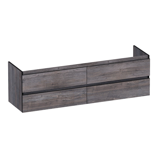 BRAUER Joy Edge onderkast 160 met 4 softclose lades greeploos en 2 sifon uitsparingen Driftwood OK-JYE160DR