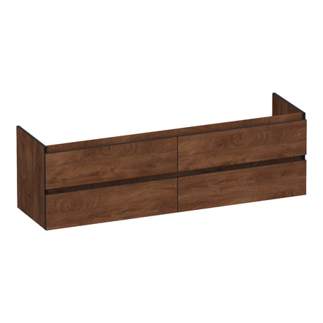 BRAUER Joy Edge onderkast 160 met 4 softclose lades greeploos en 2 sifon uitsparingen Forest Cacao OK-JYE160FC