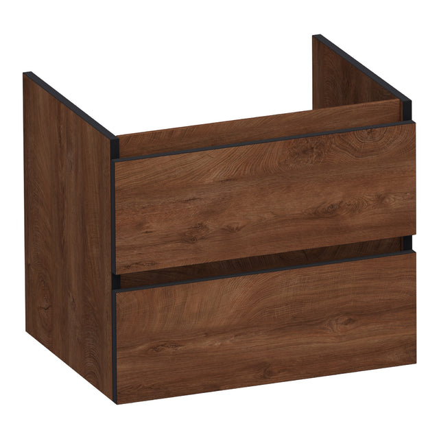 BRAUER Joy Edge onderkast 60 met 2 softclose lades greeploos en 1 sifon uitsparing Forest Cacao OK-JYE60FC