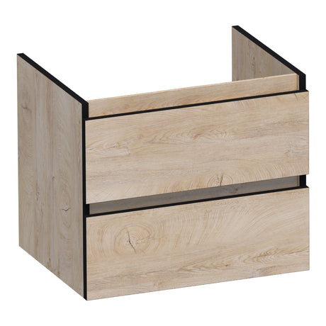 BRAUER Joy Edge onderkast 60 met 2 softclose lades greeploos en 1 sifon uitsparing Forest Wheat OK-JYE60FW
