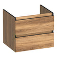 BRAUER Joy Edge onderkast 60 met 2 softclose lades greeploos en 1 sifon uitsparing Honey OK-JYE60HO