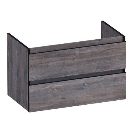 BRAUER Joy Edge onderkast 80 met 2 softclose lades greeploos en 1 sifon uitsparing Driftwood OK-JYE80DR