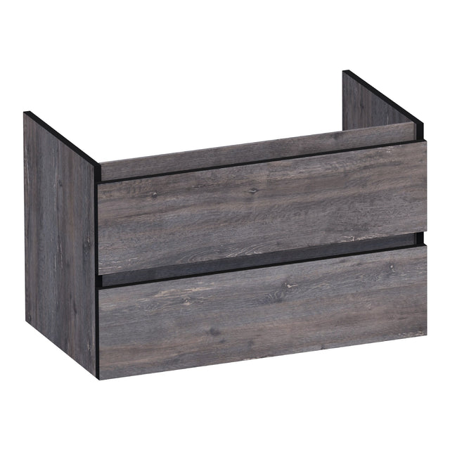 BRAUER Joy Edge onderkast 80 met 2 softclose lades greeploos en 1 sifon uitsparing Driftwood OK-JYE80DR