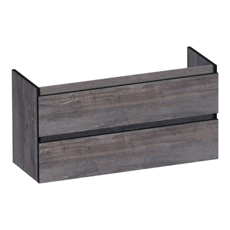 BRAUER Joy Edge onderkast ondiep 100 met 2 softclose lades greeploos en 1 sifon uitsparing Driftwood OK-JYEO100DR