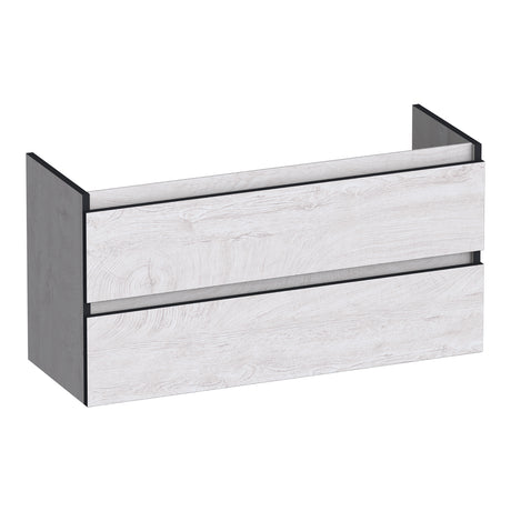 BRAUER Joy Edge onderkast ondiep 100 met 2 softclose lades greeploos en 1 sifon uitsparing Forest Seashell OK-JYEO100FS
