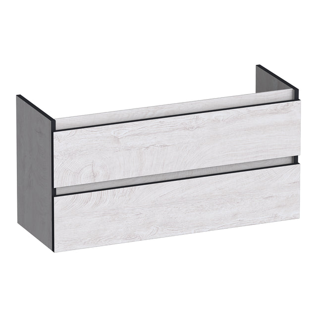 BRAUER Joy Edge onderkast ondiep 100 met 2 softclose lades greeploos en 1 sifon uitsparing Forest Seashell OK-JYEO100FS