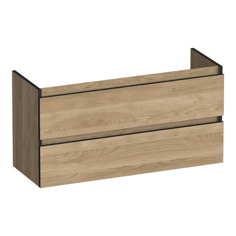 BRAUER Joy Edge onderkast ondiep 100 met 2 softclose lades greeploos en 1 sifon uitsparing Sunlit OK-JYEO100SL
