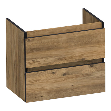 BRAUER Joy Edge onderkast ondiep 60 met 2 softclose lades greeploos en 1 sifon uitsparing Chateau OK-JYEO60CH