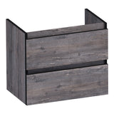 BRAUER Joy Edge onderkast ondiep 60 met 2 softclose lades greeploos en 1 sifon uitsparing Driftwood OK-JYEO60DR