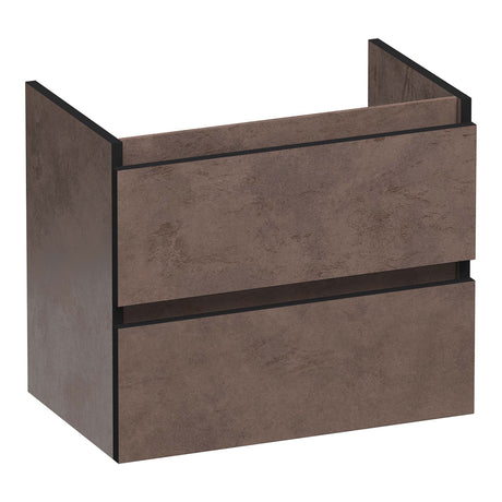 BRAUER Joy Edge onderkast ondiep 60 met 2 softclose lades greeploos en 1 sifon uitsparing Erosion OK-JYEO60ER