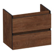 BRAUER Joy Edge onderkast ondiep 60 met 2 softclose lades greeploos en 1 sifon uitsparing Forest Cacao OK-JYEO60FC