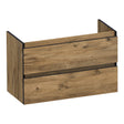 BRAUER Joy Edge onderkast ondiep 80 met 2 softclose lades greeploos en 1 sifon uitsparing Chateau OK-JYEO80CH