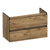BRAUER Joy Edge onderkast ondiep 80 met 2 softclose lades greeploos en 1 sifon uitsparing Chateau OK-JYEO80CH