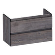 BRAUER Joy Edge onderkast ondiep 80 met 2 softclose lades greeploos en 1 sifon uitsparing Driftwood OK-JYEO80DR
