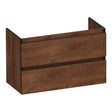 BRAUER Joy Edge onderkast ondiep 80 met 2 softclose lades greeploos en 1 sifon uitsparing Forest Cacao OK-JYEO80FC