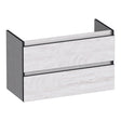 BRAUER Joy Edge onderkast ondiep 80 met 2 softclose lades greeploos en 1 sifon uitsparing Forest Seashell OK-JYEO80FS