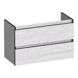 BRAUER Joy Edge onderkast ondiep 80 met 2 softclose lades greeploos en 1 sifon uitsparing Forest Seashell OK-JYEO80FS