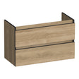 BRAUER Joy Edge onderkast ondiep 80 met 2 softclose lades greeploos en 1 sifon uitsparing Sunlit OK-JYEO80SL