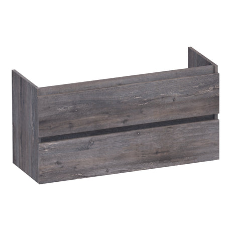 BRAUER Joy onderkast ondiep 100 met 2 softclose lades greeploos en 1 sifon uitsparing Driftwood OK-JYO100DR