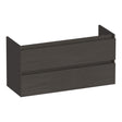 BRAUER Joy onderkast ondiep 100 met 2 softclose lades greeploos en 1 sifon uitsparing Timber Anthracite OK-JYO100TA