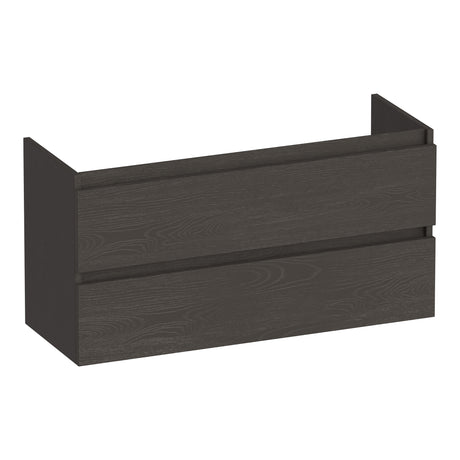 BRAUER Joy onderkast ondiep 100 met 2 softclose lades greeploos en 1 sifon uitsparing Timber Anthracite OK-JYO100TA