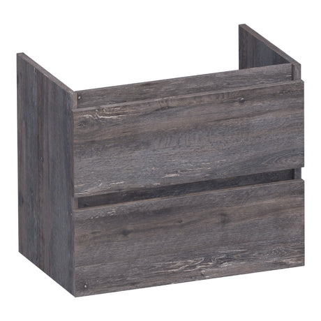 BRAUER Joy onderkast ondiep 60 met 2 softclose lades greeploos en 1 sifon uitsparing Driftwood OK-JYO60DR
