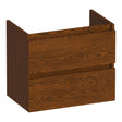 BRAUER Joy onderkast ondiep 60 met 2 softclose lades greeploos en 1 sifon uitsparing lamellen eiken bruin OK-JYO60LEB