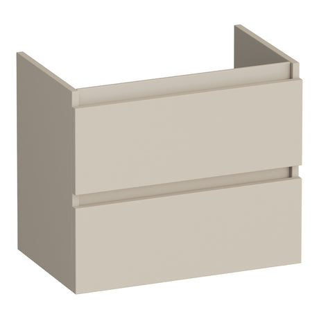 BRAUER Joy onderkast ondiep 60 met 2 softclose lades greeploos en 1 sifon uitsparing mat beige OK-JYO60MB