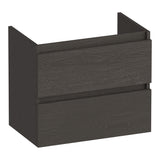 BRAUER Joy onderkast ondiep 60 met 2 softclose lades greeploos en 1 sifon uitsparing Timber Anthracite OK-JYO60TA