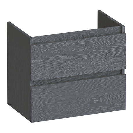 BRAUER Joy onderkast ondiep 60 met 2 softclose lades greeploos en 1 sifon uitsparing Timber Grey OK-JYO60TG