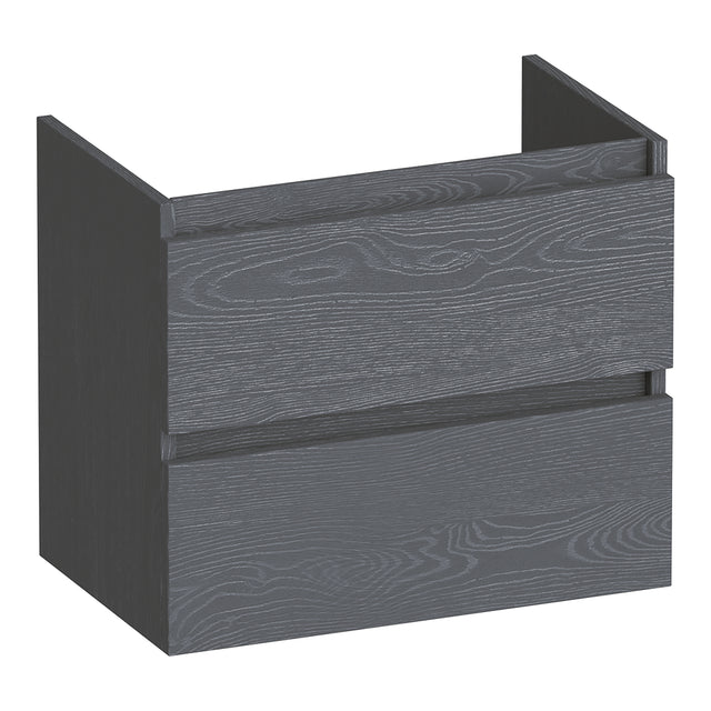 BRAUER Joy onderkast ondiep 60 met 2 softclose lades greeploos en 1 sifon uitsparing Timber Grey OK-JYO60TG