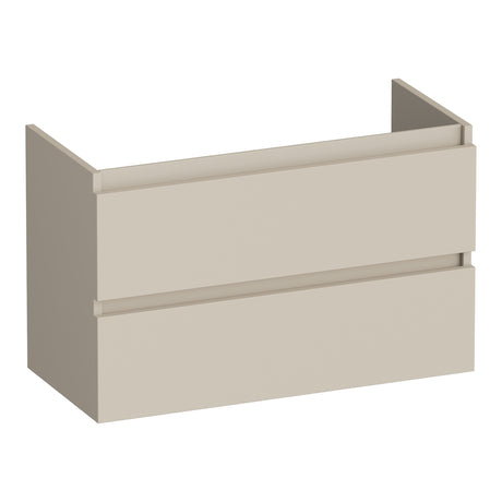 BRAUER Joy onderkast ondiep 80 met 2 softclose lades greeploos en 1 sifon uitsparing mat beige OK-JYO80MB