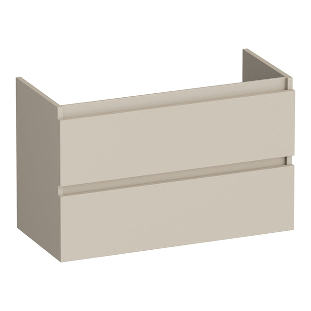 BRAUER Joy onderkast ondiep 80 met 2 softclose lades greeploos en 1 sifon uitsparing mat beige OK-JYO80MB