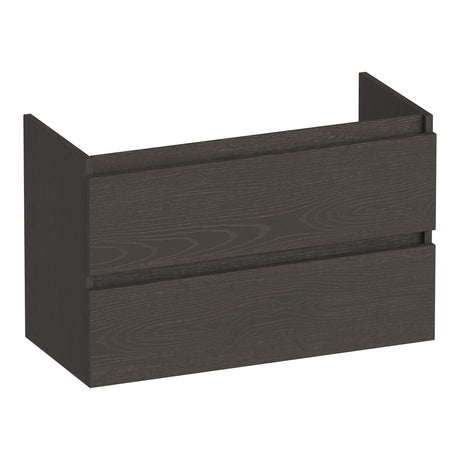 BRAUER Joy onderkast ondiep 80 met 2 softclose lades greeploos en 1 sifon uitsparing Timber Anthracite OK-JYO80TA