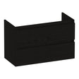 BRAUER Joy onderkast ondiep 80 met 2 softclose lades greeploos en 1 sifon uitsparing Timber Black OK-JYO80TB