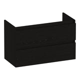 BRAUER Joy onderkast ondiep 80 met 2 softclose lades greeploos en 1 sifon uitsparing Timber Black OK-JYO80TB