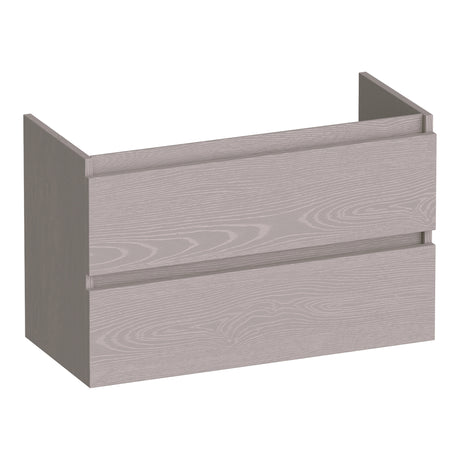 BRAUER Joy onderkast ondiep 80 met 2 softclose lades greeploos en 1 sifon uitsparing Timber Greige OK-JYO80TE