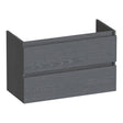 BRAUER Joy onderkast ondiep 80 met 2 softclose lades greeploos en 1 sifon uitsparing Timber Grey OK-JYO80TG