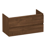 BRAUER Joy Wavy onderkast 100 met 2 softclose lades greeploos en 1 sifon uitsparing Forest Cacao OK-JYW100FC