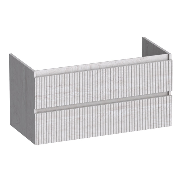BRAUER Joy Wavy onderkast 100 met 2 softclose lades greeploos en 1 sifon uitsparing Forest Seashell OK-JYW100FS