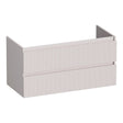 BRAUER Joy Wavy onderkast 100 met 2 softclose lades greeploos en 1 sifon uitsparing mat zand OK-JYW100MS