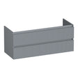 BRAUER Joy Wavy onderkast 120 met 2 softclose lades greeploos en 1 sifon uitsparing mat grijs OK-JYW120-1MG
