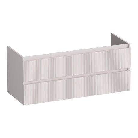 BRAUER Joy Wavy onderkast 120 met 2 softclose lades greeploos en 2 sifon uitsparingen mat zand OK-JYW120-2MS