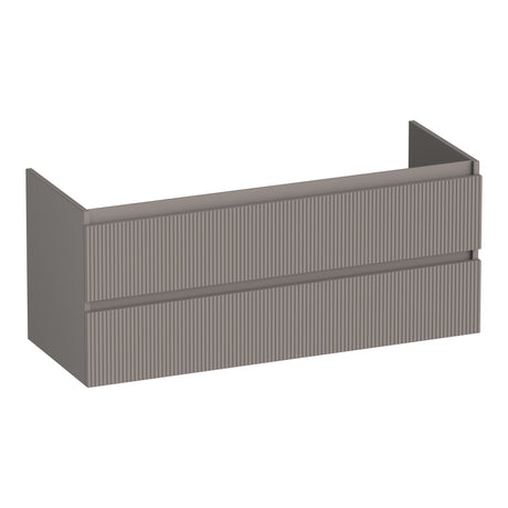 BRAUER Joy Wavy onderkast 120 met 2 softclose lades greeploos en 2 sifon uitsparingen mat taupe OK-JYW120-2MT