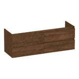 BRAUER Joy Wavy onderkast 140 met 4 softclose lades greeploos en 2 sifon uitsparingen Forest Cacao OK-JYW140FC