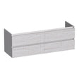BRAUER Joy Wavy onderkast 140 met 4 softclose lades greeploos en 2 sifon uitsparingen Forest Seashell OK-JYW140FS